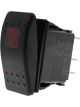 LV 12/24V Rocker Switch On/Off With 2 Red Led'S With 5 Push