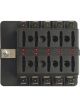 LV 32Vdc 10 Way ATS Fuse Block Clear Cover 85 x 100mm