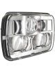 JW LED Headlight Insert 5InX7In 12/24V High/Low/Park Chrome