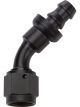 Allstar Performance Pushlock Hose End Black 45 Deg Elbow -12