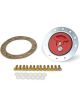 ATL Filler Cap Remote Mount 12-Bolt Flange Steel Plastic Zinc Red