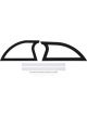 Dominator Racing Sail Panel Rear Plastic Black Dirt Late Model Kit