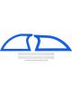 Dominator Racing Sail Panel Rear Plastic Blue Dirt Late Model Kit