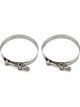 Drag Race Replacement Clamp Set 4.500 Collector Tethers Stainless Pair