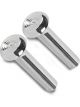 Eddie Motorsports Door Lock Knob Pair Polished