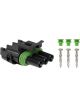 Fueltech Electrical Connector Weather Pack Sealed 3 Pin Female