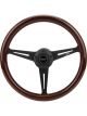 Grant Steering Wheel Classic 14.5in 1.5in Dish 3-Spoke Mahogany Black