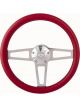 Grant Steering Wheel T Series 13.75in Red Leather Grip Chevy Logo