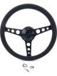 Grant Steering Wheel Classic 13.75in Black Leather Grip Chevy Logo