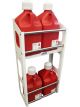 Hepfner Utility Jug Rack 6 Bay 30.25x44x12in White