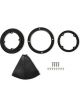 Hurst Shifter Boot & Ring 5.625in OD Rectangle Boot Black Kit