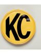 Kc Hilites Light Cover Black KC Logo Vinyl Yellow 6 in KC Lights Pair
