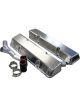 Kevko SBC Fab Valve Cover Set Sgl Crossover Breather