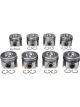 Mahle Piston Set w/Rings Fits Ford PowerStroke 6.0L Diesel 8 Pack