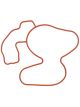Mahle Water Pump Gasket 0.319 in Thick Rubber Orange Mopar Gen III Hemi