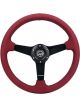 NRG Steering Wheel 350mm 1.5 in Dish Burgundy Alcanta
