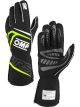 OMP Racing Driving Gloves First Black / Yellow Small Pair