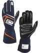 OMP Racing Driving Gloves First Navy Blue Orange Small Pair