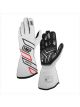 OMP Racing Driving Gloves One-S White / Red Small Pair