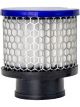 OTR Breather Clamp-On Round 1.5 in OD Tube Reusable Aluminum Blue