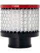 OTR Breather Clamp-On Round 1.5 in OD Tube Reusable Aluminum Red