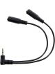 Racing Electronics Splitter Stereo 1/8in Male to 1/8in Dual Female