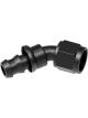 Redhorse Performance Hose End 2045 Series 45Deg 10 AN PTFE Black