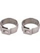 Redhorse Performance Hose Clamp Band Push Lock Clamp 4 AN Natural Pair