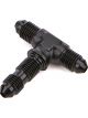 Redhorse Performance Bulkhead Tee 4AN x 4AN x 4AN Male Bulkhead Black