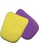 Wizard Applicator Pad Polish Applicator Microfiber Purple Yellow Pair