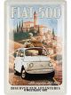 Nostalgic-Art Medium Sign Fiat 500 Discover New Adventures 20x30x0.5cm