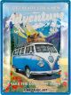 Nostalgic-Art Large Sign VW Bulli Ready For New Adventure 30x40x0.5cm
