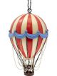 Boyle Small Hot Air Balloon Metal Collectable Red and White 32x21x21cm