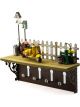 Boyle Shelf Hanging Wall Decor with Hooks Scooter 31x9x27cm