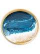 Boyle Round Bamboo Resin Serving Tray Ocean Vibes 41x41x5cm
