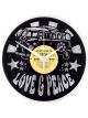 Boyle Yesterday's Vinyl Wall Clock Love & Peace 30cm