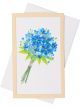 Boyle Quilled Framed Standing Greeting Card Blue Hydrangea 7.5x12.5cm