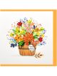 Boyle Quilled Greeting Card Happy Birthday To You Flower Basket 15x15cm
