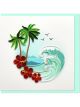 Boyle Quilled Greeting Card Beach Wave 15x15cm