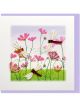 Boyle Quilled Greeting Card Field of Poppies and Dragonflies 15x15cm