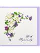 Boyle Greeting Card With Sympathy Purple and White Flowers 15x15cm