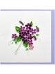 Boyle Quilled Greeting Card Violet Flower Bunch 15x15cm