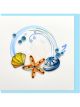 Boyle Quilled Greeting Card Starfish and Shells 15x15cm