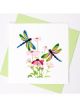 Boyle Quilled Greeting Card Two Dragonflies 15x15cm