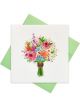 Boyle Quilled Greeting Card Assorted Flower Posy 15x15cm