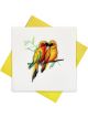 Boyle Quilled Greeting Card Lorikeet Pair 15x15cm