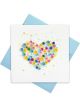 Boyle Quilled Greeting Card Pastel Heart 15x15cm
