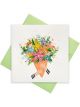 Boyle Quilled Greeting Card Assorted Flowers Gift 15x15cm