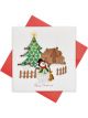 Boyle Quilled Greeting Card Snowman, Tree, House 15x15cm
