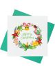 Boyle Quilled Greeting Card Merry Christmas Wreath 15x15cm